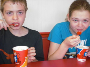 Eating a DQ blizzard! Mmm!